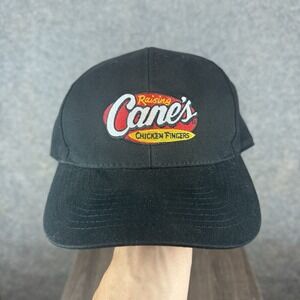 Raising Canes Hat ONE LOVE Embroidered Cotton Black Workwear